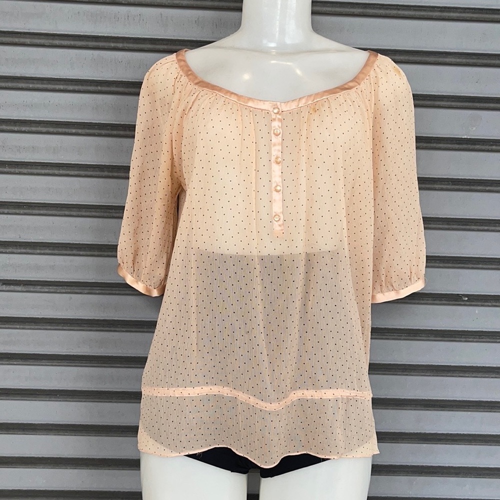 Express Long Sleeve Sheer Top Size M